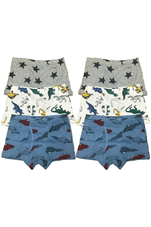 6 Packs Toddler Little Boys Kids Underwear Cotton Boxer Briefs Size 4T 5T 6T 7T 8T