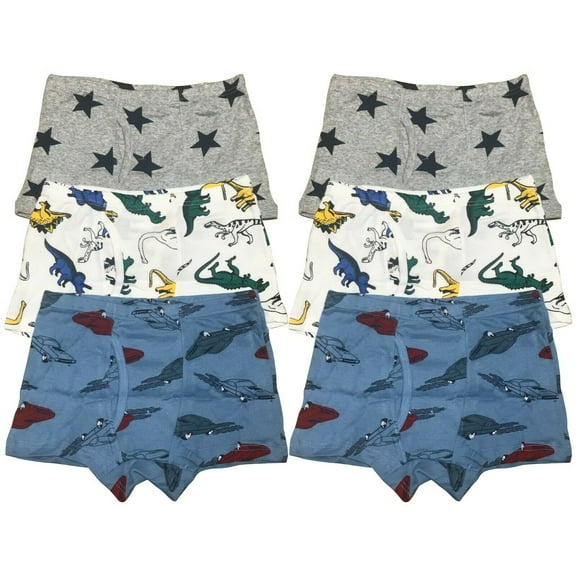 B&Q 6 Packs Toddler Little Boys Kids Underwear Cotton Boxer Briefs Size 4T 5T 6T 7T 8T