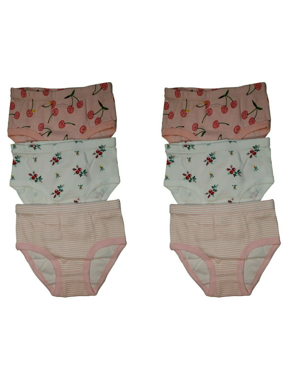 B&Q 6 Packs Toddler Little Girls Kids Underwear Cotton Briefs Underpants Size 2T 3T 4T 5T 6T 7T