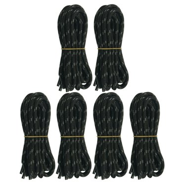 B And Q 2-Pair Heavy Duty Round Hiking Work Boot Laces – 5mm Thick, Polyester, Men/Women