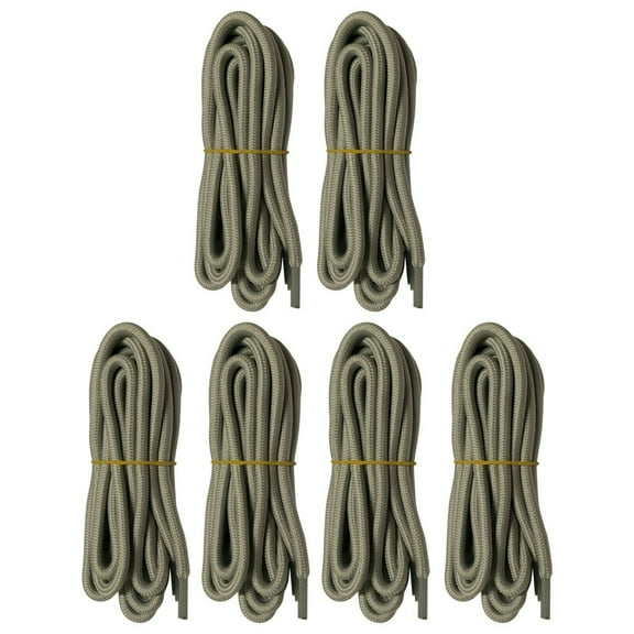B&Q 6 Pairs 5mm Thick Heavy Duty Gray Hiking Work Boot Laces Shoelaces Strings Replacement for Men Women 39 40 48 54 55 60 63 72 Inches