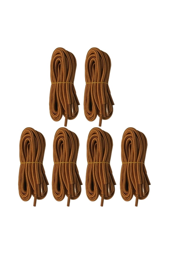 6 Pairs 5mm Thick Heavy Duty Sandy Brown Hiking Work Boot Laces Shoelaces Strings Replacement for Men Women 39 40 48 54 55 60 63 72 Inches