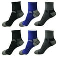 thumbnail image 1 of B&Q 6 Pairs Mens Mid Cut Ankle Quarter Crew Athletic Breathable Sport Cotton Socks 6-12, 1 of 1
