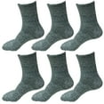 thumbnail image 1 of B&Q 6 Pairs Womens Winter Casual Wool Blend Thick Knit Thermal Warm Crew Cozy Boot Socks Size 5-10, 1 of 4