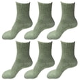 thumbnail image 1 of B&Q 6 Pairs Womens Winter Casual Wool Blend Thick Knit Thermal Warm Crew Cozy Boot Socks Size 5-10, 1 of 4