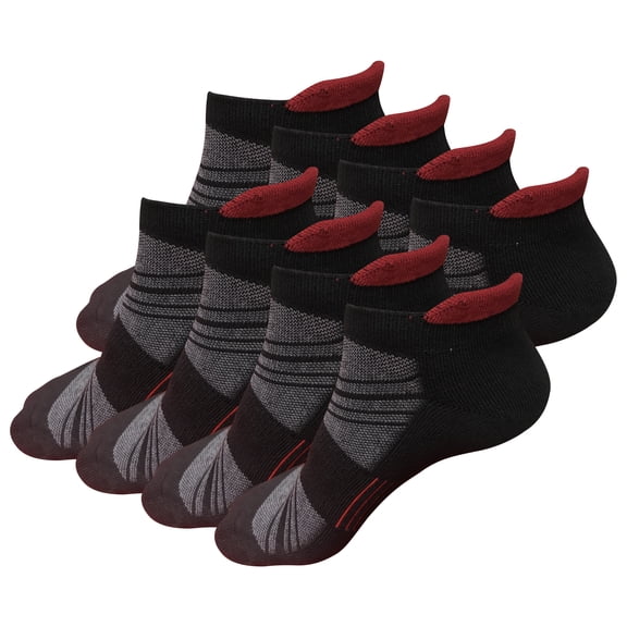 B&Q 8 Pairs Mens Athletic Cotton No Show Low Cut Ankle Breathable Casual Socks with Cushioned Tab for Sports Running Jogging Cycling