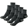 thumbnail image 1 of B&Q 8 Pairs Mens Mid Cut Ankle Quarter Crew Athletic Breathable Sport Cotton Socks 6-12, 1 of 5