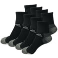 thumbnail image 1 of B&Q 8 Pairs Mens Mid Cut Ankle Quarter Crew Athletic Breathable Sport Cotton Socks 6-12, 1 of 5
