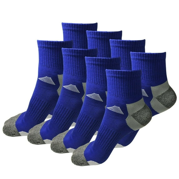B&Q 8 Pairs Mens Mid Cut Ankle Quarter Crew Athletic Breathable Sport Cotton Socks 6-12