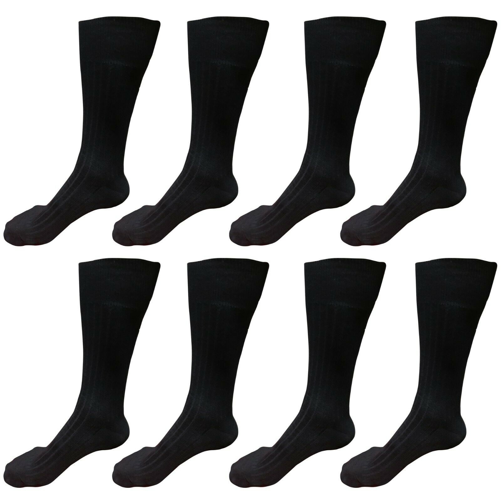 Davido Men's 100% Cotton Crew Socks | 12-Pair Pack, Made In Italy | Sizes 9-11 Or 10-13, Black Or White