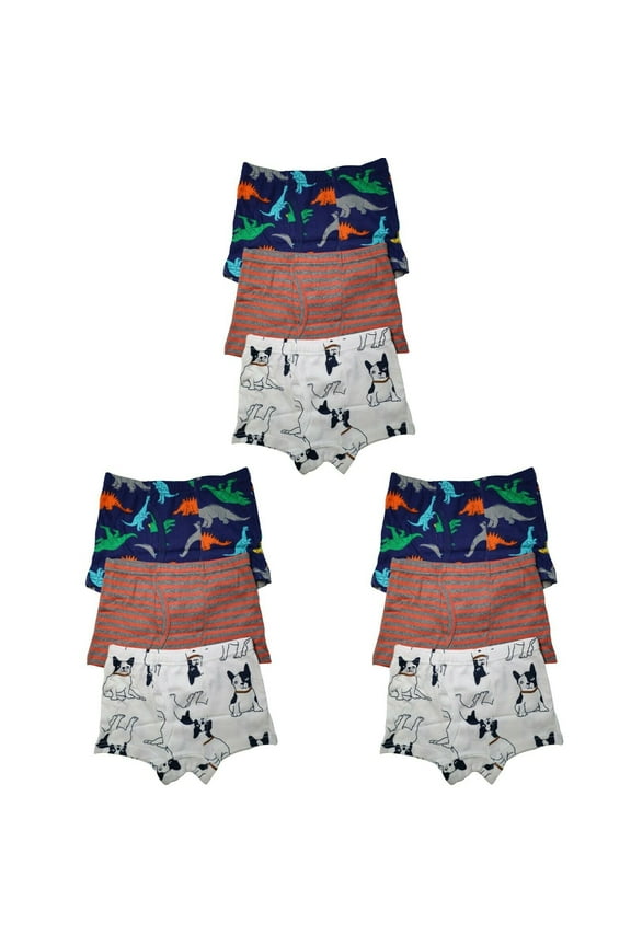 9 Packs Toddler Little Boys Kids Underwear Cotton Boxer Briefs