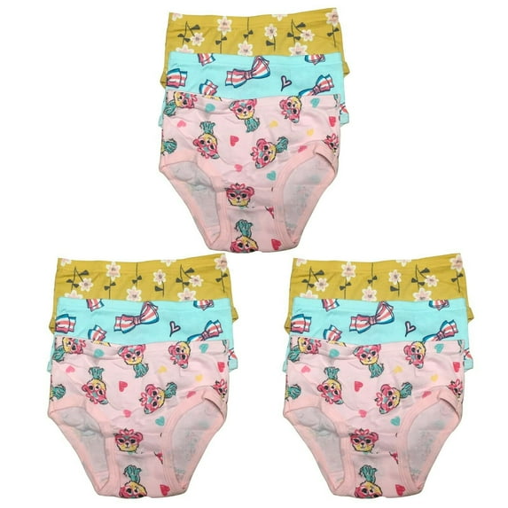 B&Q 9 Packs Toddler Little Girls Kids Underwear Cotton Briefs Size 2T 3T 4T 5T 6T