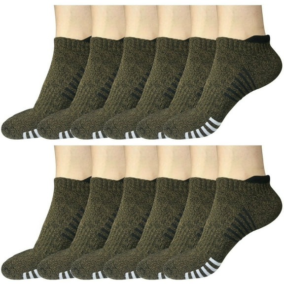B&Q Lot 3-12 Pairs Mens Low Cut Ankle Breathable Cotton Cushioned Athletic Socks Size 6-12
