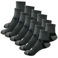 thumbnail image 1 of B&Q Lot 3-12 Pairs Mens Mid Cut Ankle Quarter Athletic Breathable Sport Cotton Socks 6-12, 1 of 5