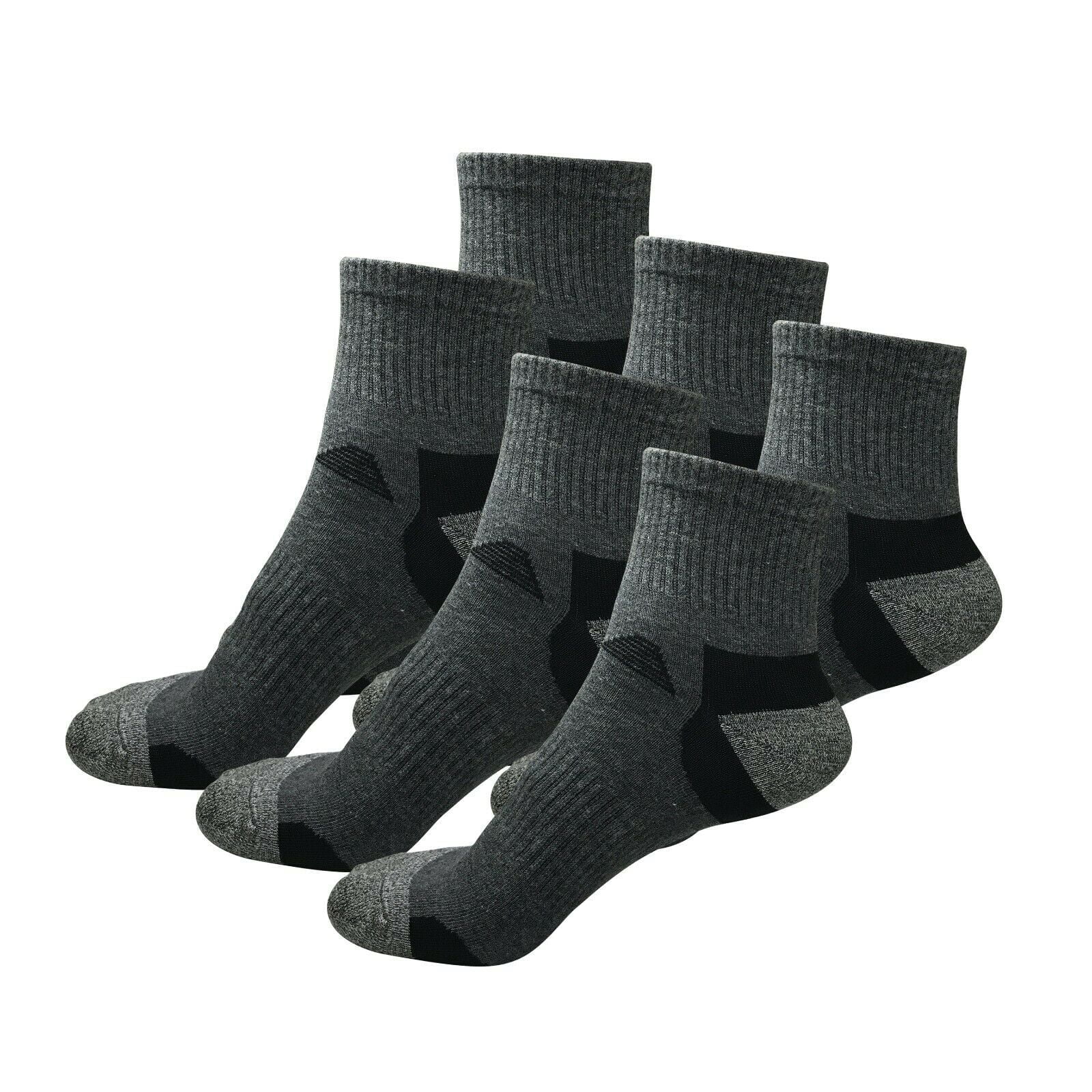 B&Q Lot 3 Pairs Men's Mid Cut Ankle Quarter Athletic Breathable Sport Cotton Socks 6