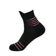 thumbnail image 1 of B&Q Mens Ankle Mid Cut Quarter Crew Black Athletic Cotton Cushioned Running Casual Sports Basketball Hiking Socks, 1 of 5