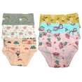 thumbnail image 1 of B&Q Soft Cotton Briefs for Toddler Little Girls - 6-Pack Assortment - Sizes 2T to 7T, 1 of 6
