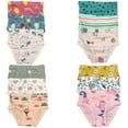 thumbnail image 1 of B&Q Soft and Comfortable Toddler Girls' Cotton Briefs - 12-Pack | Sizes 2T-7T | Premium Underwear for All-Day Comfort, 1 of 5
