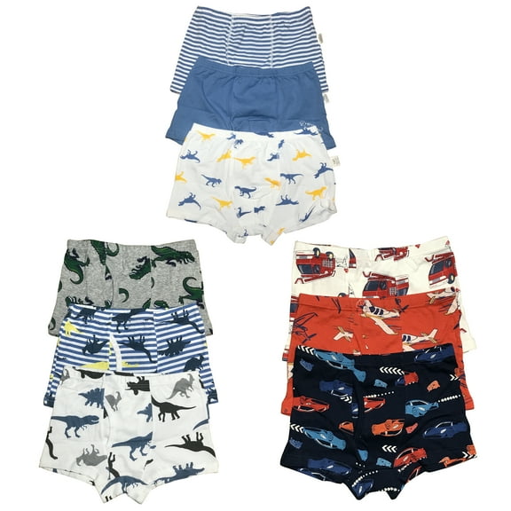B&Q Toddler Boys 9-Pack Cotton Boxer Briefs - Sizes 4T-8T | Stylish and High-Quality Choice