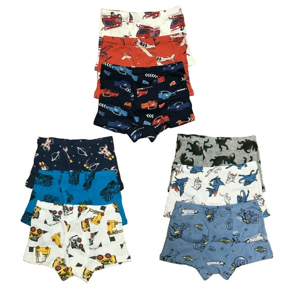 B&Q Toddler Boys 9-Pack Cotton Boxer Briefs - Sizes 4T-8T | Stylish and High-Quality Choice