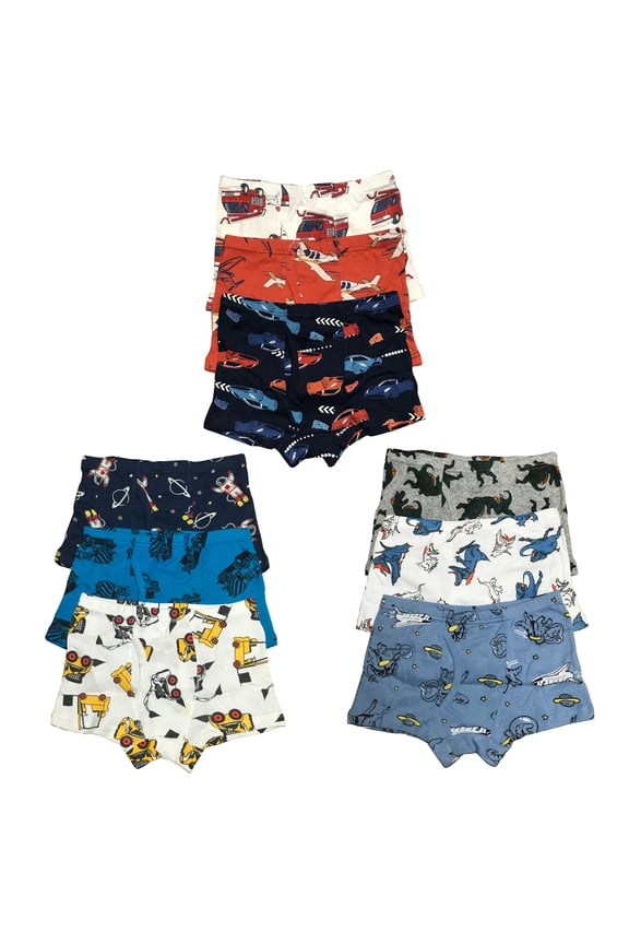 Toddler Boys 9-Pack Cotton Boxer Briefs - Sizes 4T-8T | Stylish and High-Quality Choice
