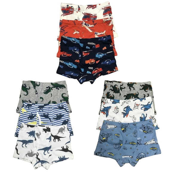 B&Q Toddler Boys 9-Pack Cotton Boxer Briefs - Sizes 4T-8T | Stylish and High-Quality Choice