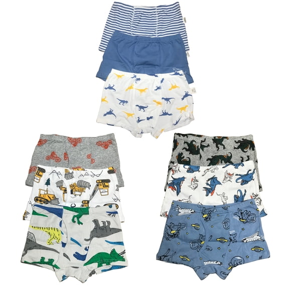B&Q Toddler Boys 9-Pack Cotton Boxer Briefs - Sizes 4T-8T | Unmatched Quality and Supreme Softness