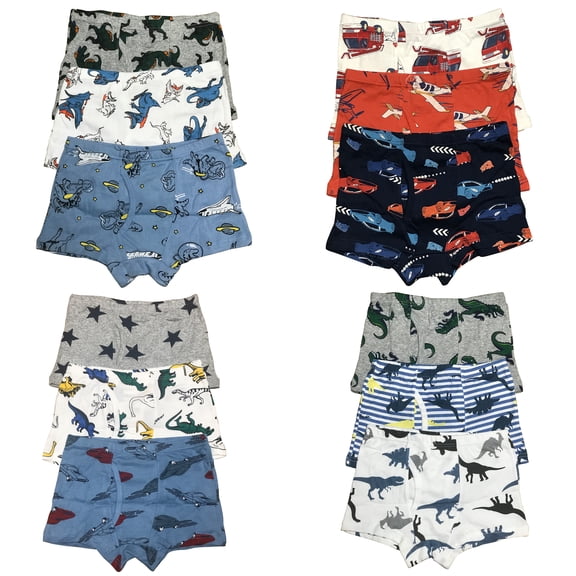 B&Q Toddler Boys Cotton Boxer Briefs - 12-Pack | Stylish and High-Quality Choice | Sizes 4T-8T