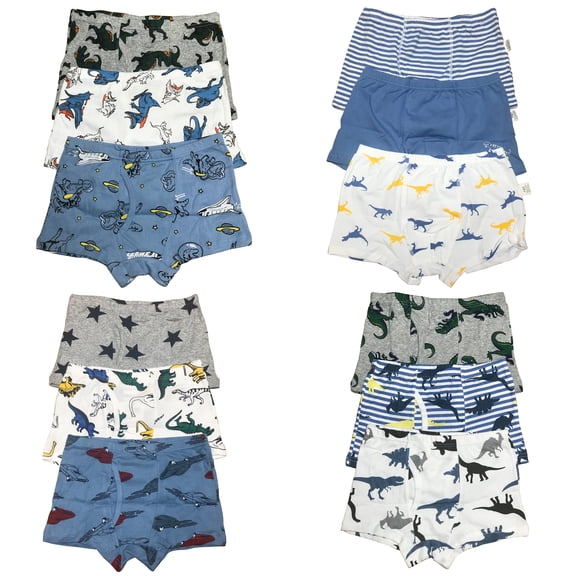 B&Q Toddler Boys Cotton Boxer Briefs - 12-Pack | Stylish and High-Quality Choice | Sizes 4T-8T