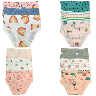 B&Q's 12-Pack Cotton Briefs for Toddler Girls and Kids | Sizes 2T-7T | Soft and Cozy Underwear Essentials
