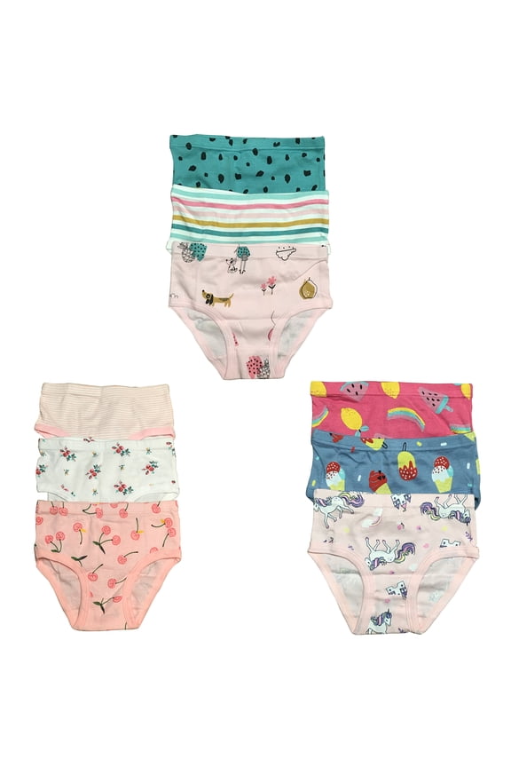 's Adorable Comfort: 9-Pack Toddler Little Girls' Cotton Briefs | Sizes 2T-7T for Stylish and Cozy Wear