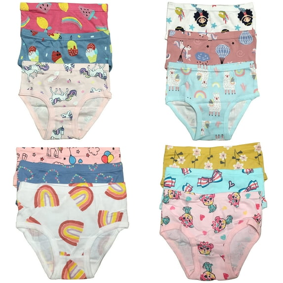 B&Q's Deluxe Toddler Girls' Briefs 12-Pack: Sizes 2T-7T for Ultimate Comfort and Style