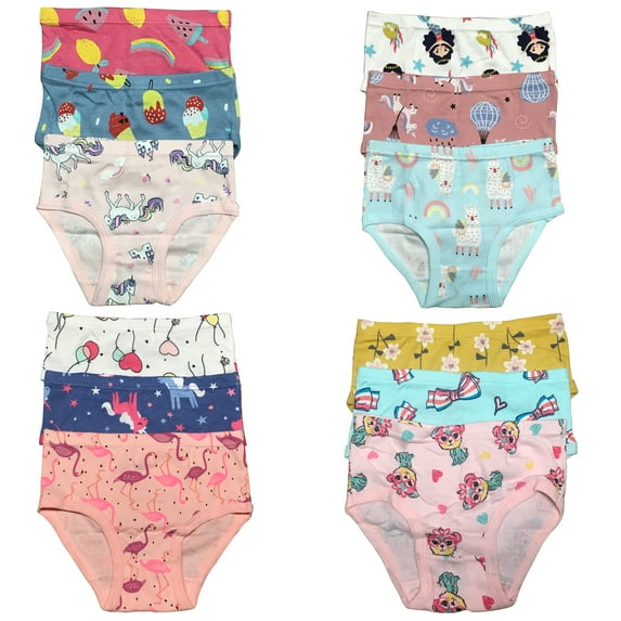 B&Q's Deluxe Toddler Girls' Briefs 12-Pack: Sizes 2T-7T for Ultimate Comfort and Style