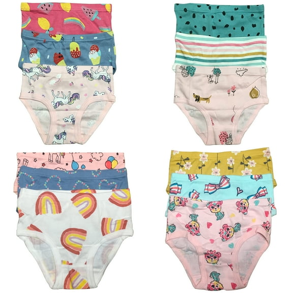 B&Q's Deluxe Toddler Girls' Briefs 12-Pack: Sizes 2T-7T for Ultimate Comfort and Style