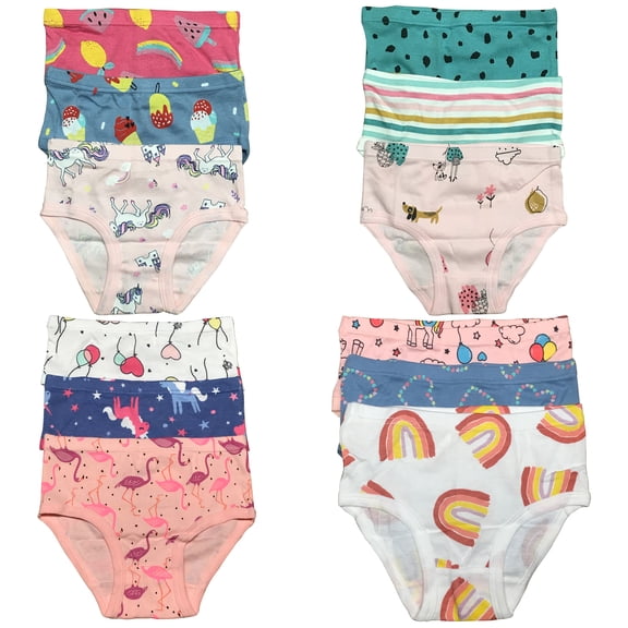 B&Q's Deluxe Toddler Girls' Briefs 12-Pack: Sizes 2T-7T for Ultimate Comfort and Style