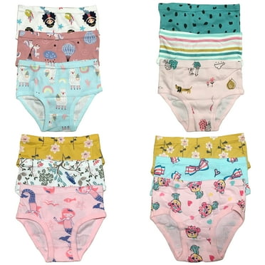 B&Q's Premium Toddler Girls' Briefs 12-Pack, Available in Sizes 2T-7T