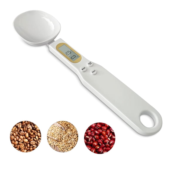 B-Qtech Spoon Scales Digital Weight Grams, 0.5g-500g Kitchen Electronic Gram Measuring Spoon Scales with Accurate LCD Display for Dispensing Coffee Beans, Milk, Flour