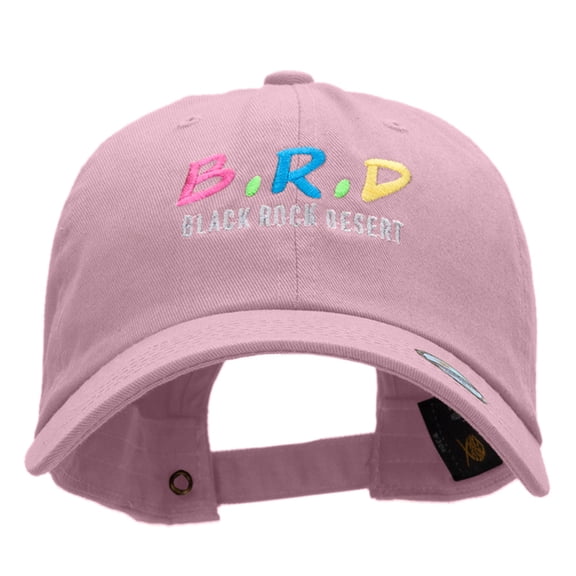 B.R.D. Embroidered Unstructured Cotton Twill Cap - Lt Pink OSFM