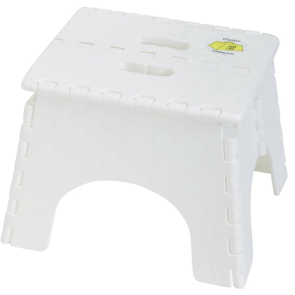 B&R Plastics 101-6 White EZ Foldz Step Stool