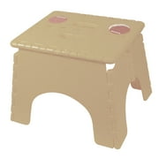 B&R Plastics 101-6BG E-Z Foldz Step Stool - 9", Beige