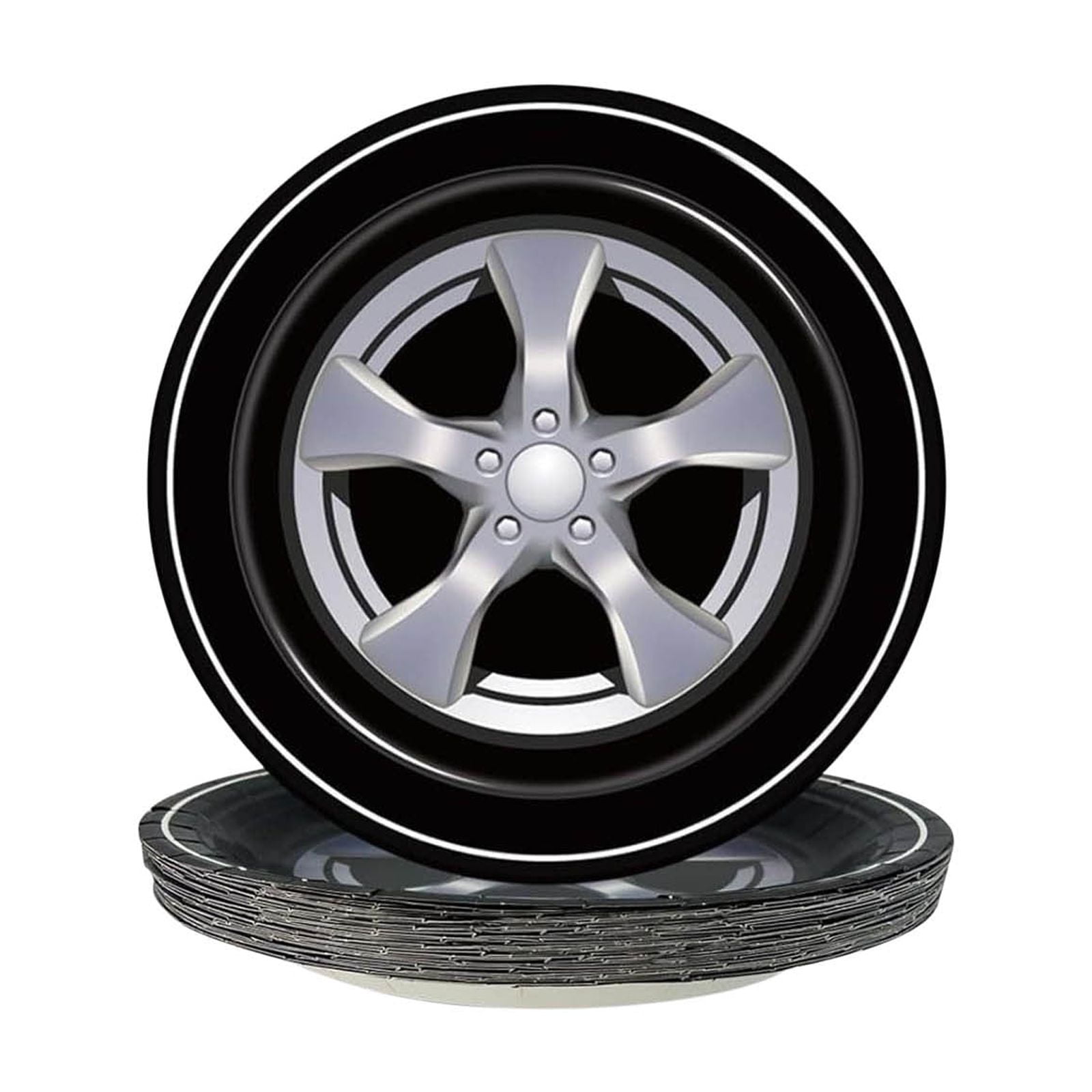 Plate Delivery Racing B Racing Party Dinner Paper Plates 9 Inch 20 Count Tire Track Theme ...