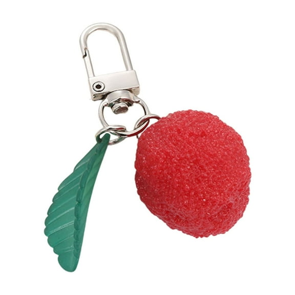 B Realistic Bayberry Fruit Keychain Cute Kawaii Novelty Key Ring For Backpack Purse Gift Giving Teens Adults Friends Couples Party Favor Decoration