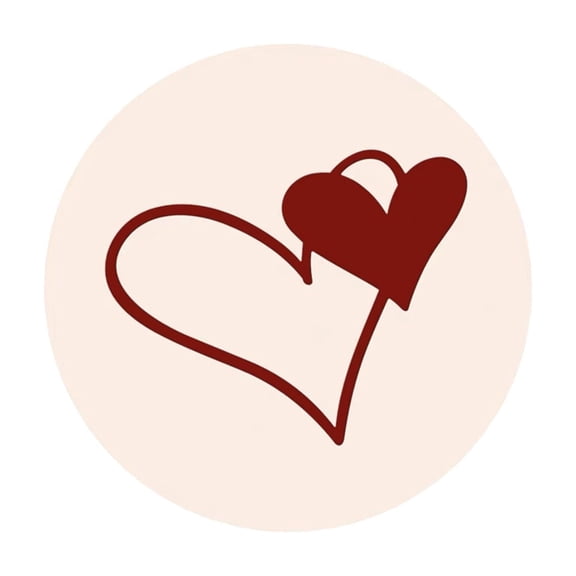 B Round Heart Shape Rubber Placemat For Dining Table, Non-Slip Heat Resistant Table Setting, Valentine’S Day Decor