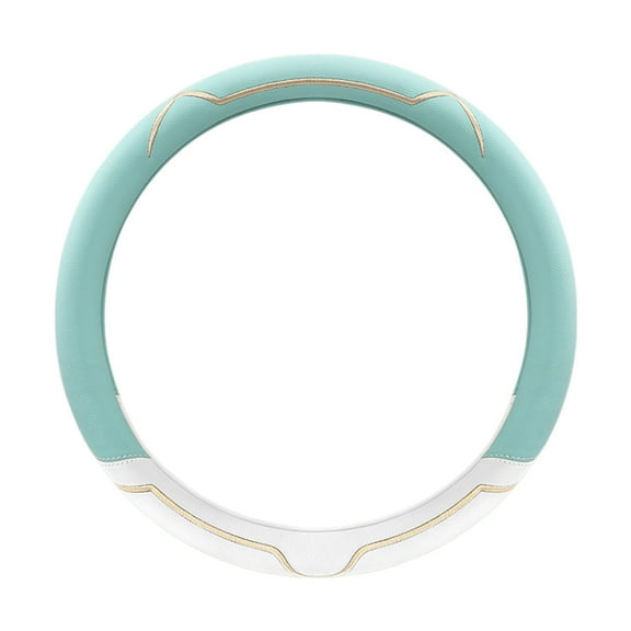 B Round Non Slip Car Steering Wheel Cover Thin Handle Cover Universal Fit For All Seasons Sport Design High Low Temperature Resistant Pu Leather Material