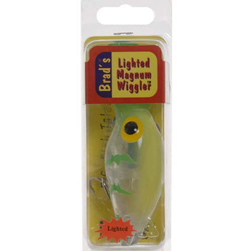 B.S. Fish Lighted Magnum Wiggler, Clear/Red