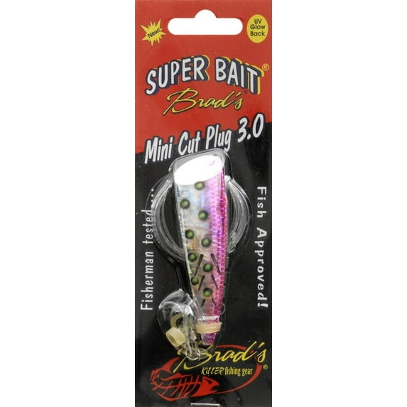B.S. Fish Tales Super Bait Cut Plug 3", Pink Magic