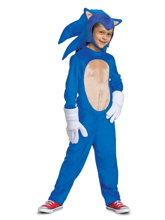 Sega Sonic Movie 3 Sonic Halloween Costume for Children, Boys Size S (6/7), by Disguise