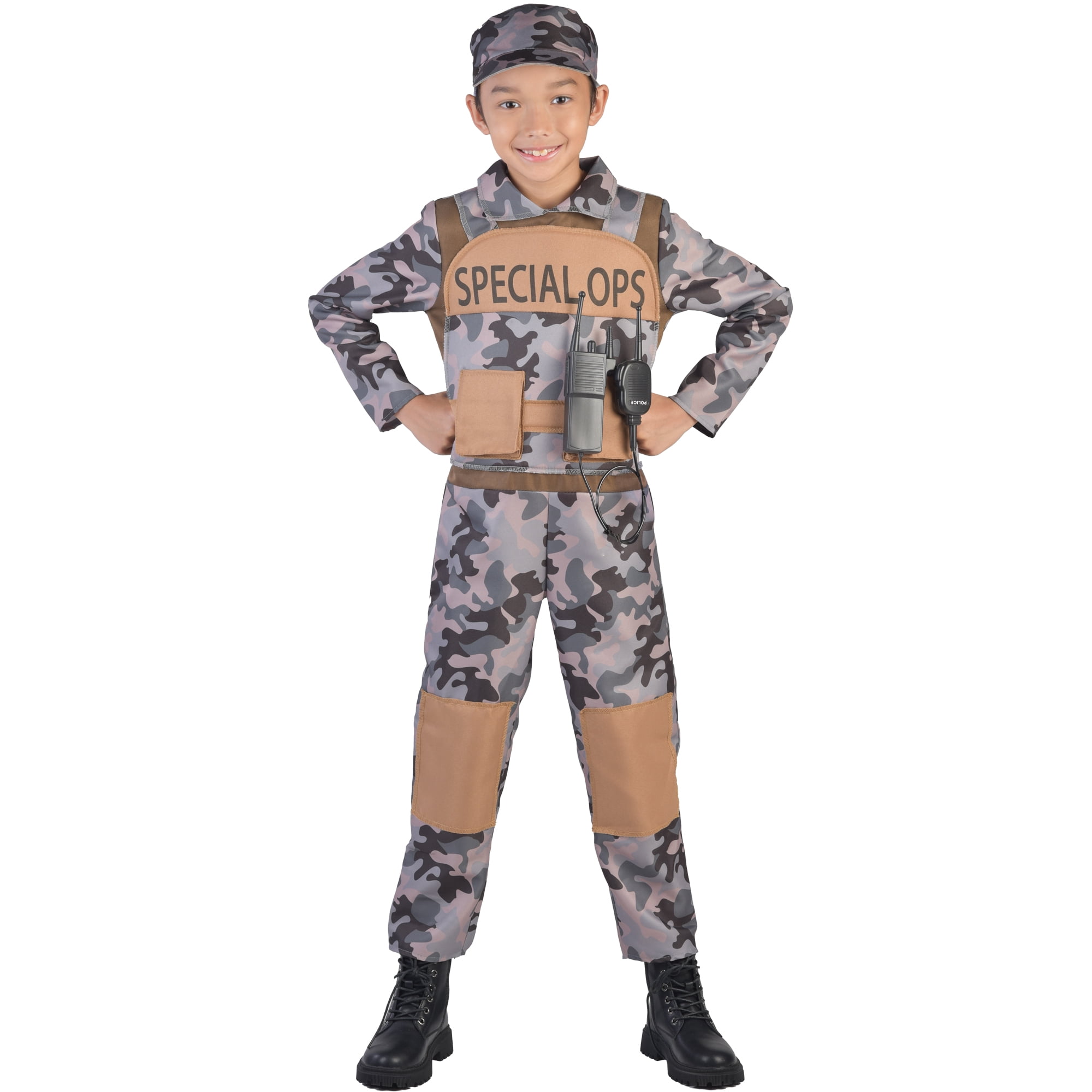 Special Op's Halloween Costume for Children, Boy's Size M (8), by Way to Celebrate