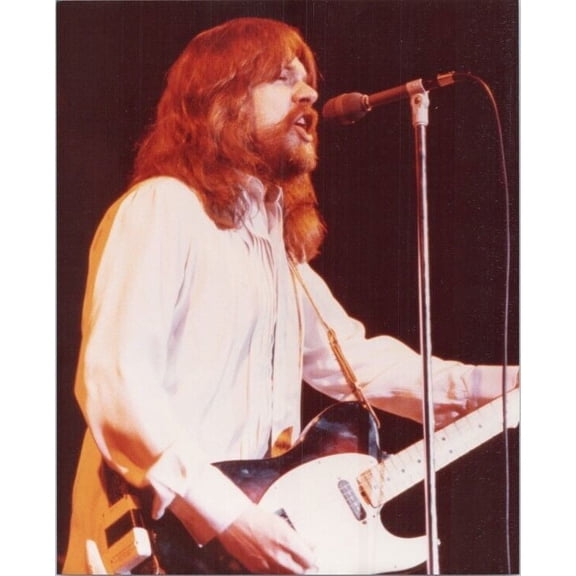B. Segar on stage 1970's singing & playing guitar 8x10 vintage press photo
