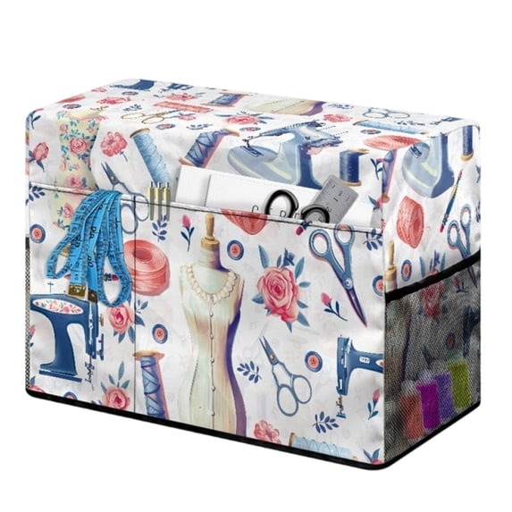 B Sewing Machine Cover With Canvas Fabric, Durable Build, Storage ...